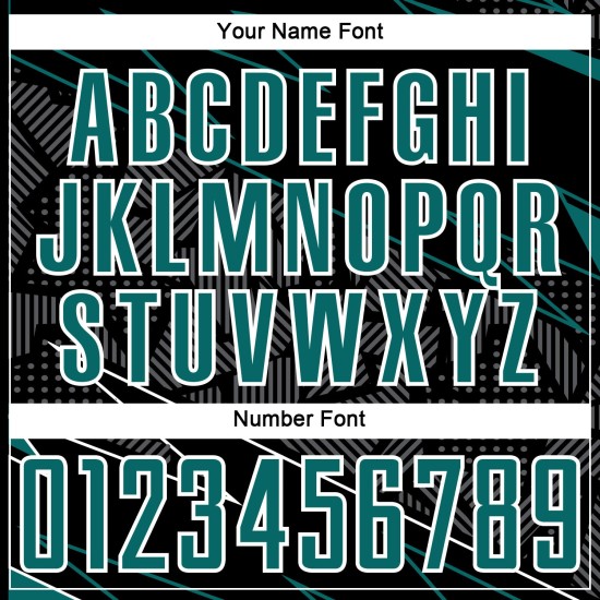 Lines Teal-White Black Sublimation Soccer Custom Jersey Uniform Sports