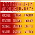 Jersey Line Uniform Custom Soccer Sublimation Red Gold-White Gradient Jersey Line Uniform Custom Soccer Sublimation Red Gold-White Gradient