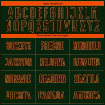 Fashion Custom Sublimation Pinstripe Green Soccer Fade Jersey Uniform Orange Fashion Custom Sublimation Pinstripe Green Soccer Fade Jersey Uniform Orange