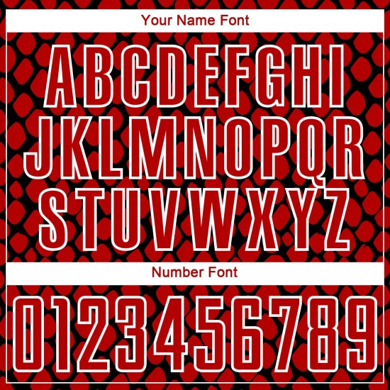 Snake Skin Soccer Red Jersey Sublimation Uniform Black-White Custom Snake Skin Soccer Red Jersey Sublimation Uniform Black-White Custom