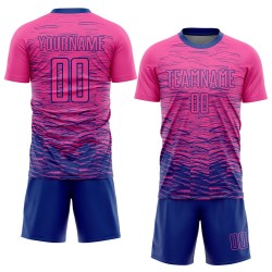 Sublimation Custom Pink Royal Uniform Jersey Soccer