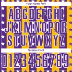 Purple Soccer Stripes Stars Uniform Gold-White Custom Jersey And Sublimation Purple Soccer Stripes Stars Uniform Gold-White Custom Jersey And Sublimation
