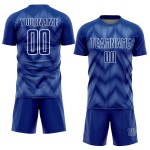 Jersey Custom Royal Light Line Blue-White Uniform Sublimation Soccer