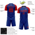 Sublimation Red Uniform Royal Jersey Soccer Custom Sublimation Red Uniform Royal Jersey Soccer Custom