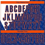 Sublimation Curve Soccer Custom Orange-White Royal Lines Uniform Jersey Sublimation Curve Soccer Custom Orange-White Royal Lines Uniform Jersey