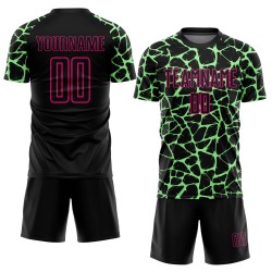 Uniform Soccer Network Black Abstract Sublimation Green-Hot Jersey Pea Pink Custom Splash Uniform Soccer Network Black Abstract Sublimation Green-Hot Jersey Pea Pink Custom Splash