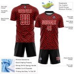 Snake Skin Soccer Red Jersey Sublimation Uniform Black-White Custom Snake Skin Soccer Red Jersey Sublimation Uniform Black-White Custom