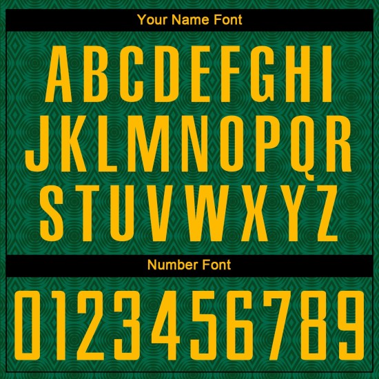 Green Jersey Geometric Gold-Kelly Shapes Sublimation Soccer Green Uniform Custom Green Jersey Geometric Gold-Kelly Shapes Sublimation Soccer Green Uniform Custom