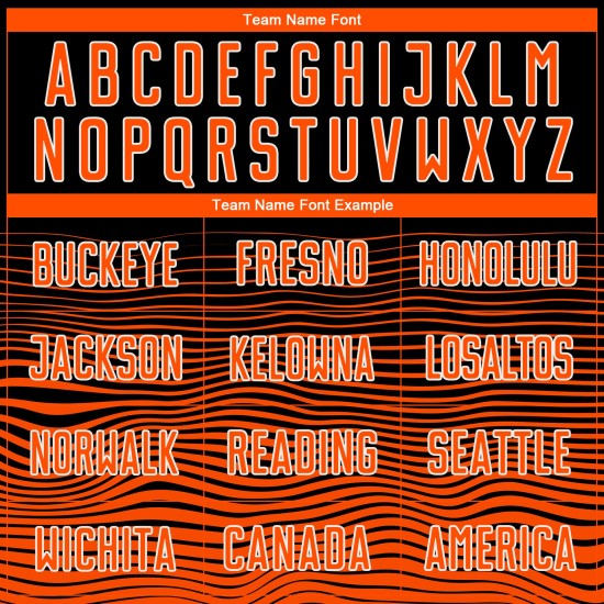 Line Custom Soccer Gradient Orange-White Uniform Sublimation Jersey Black