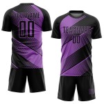 Sublimation Black Uniform Jersey Line Custom Soccer Purple Medium Sublimation Black Uniform Jersey Line Custom Soccer Purple Medium