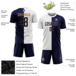 White Gold Jersey Custom Navy-Old Uniform Sublimation Fashion Soccer Split White Gold Jersey Custom Navy-Old Uniform Sublimation Fashion Soccer Split