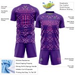 Jersey Custom Soccer Sublimation Pattern Pink Purple Uniform Damask Jersey Custom Soccer Sublimation Pattern Pink Purple Uniform Damask