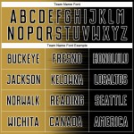 Black Sublimation Gold-White Jersey Gradient Uniform Soccer Old Line Custom Black Sublimation Gold-White Jersey Gradient Uniform Soccer Old Line Custom