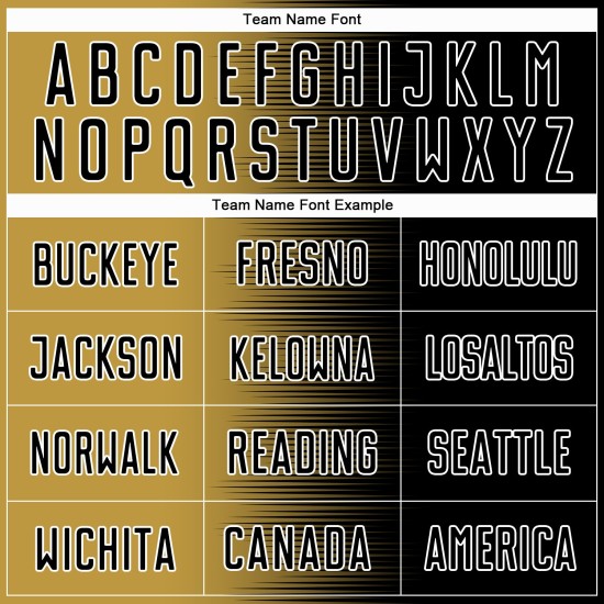 Black Sublimation Gold-White Jersey Gradient Uniform Soccer Old Line Custom Black Sublimation Gold-White Jersey Gradient Uniform Soccer Old Line Custom