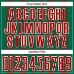 Kelly Red-White Uniform Soccer Geometric Green Sublimation Custom Shape Jersey