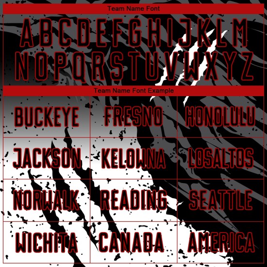 Splash Sublimation Black Uniform Custom White-Red Scratch Soccer Jersey Gradient Splash Sublimation Black Uniform Custom White-Red Scratch Soccer Jersey Gradient