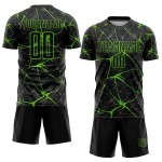 Uniform Jersey Black Sublimation Aurora Soccer Custom Green