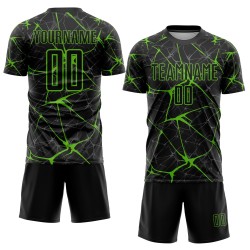 Uniform Jersey Black Sublimation Aurora Soccer Custom Green