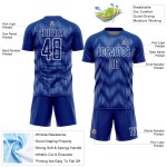 Jersey Custom Royal Light Line Blue-White Uniform Sublimation Soccer