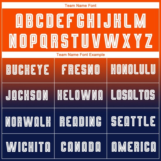 Long Sleeve Fashion Custom Sublimation Soccer Fade Uniform Orange Jersey White-Navy Long Sleeve Fashion Custom Sublimation Soccer Fade Uniform Orange Jersey White-Navy