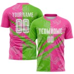 Soccer Aurora Graffiti Jersey Uniform Pattern Scratch Custom Green-Pink Sublimation