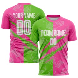 Soccer Aurora Graffiti Jersey Uniform Pattern Scratch Custom Green-Pink Sublimation