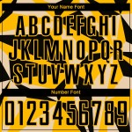 Uniform Geometric Gold Custom Pattern Jersey Sublimation Soccer Black