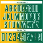 Green Kelly Line Sublimation Custom Soccer Gold-White Jersey Gradient Uniform Green Kelly Line Sublimation Custom Soccer Gold-White Jersey Gradient Uniform