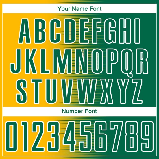 Green Kelly Line Sublimation Custom Soccer Gold-White Jersey Gradient Uniform Green Kelly Line Sublimation Custom Soccer Gold-White Jersey Gradient Uniform