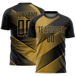 Soccer Gold Old Line Uniform Jersey Black Custom Sublimation Soccer Gold Old Line Uniform Jersey Black Custom Sublimation