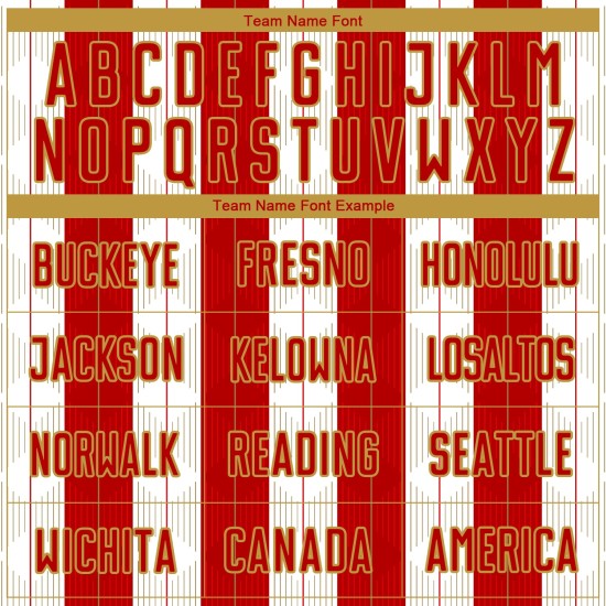 Old Jersey Uniform Gold-White Sublimation Custom Red Line Soccer Old Jersey Uniform Gold-White Sublimation Custom Red Line Soccer