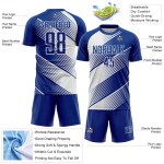 Custom Royal Soccer Line Jersey Uniform Sublimation White