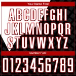 Uniform Jersey Sublimation Custom Curve Lines White-Red Black Soccer Uniform Jersey Sublimation Custom Curve Lines White-Red Black Soccer