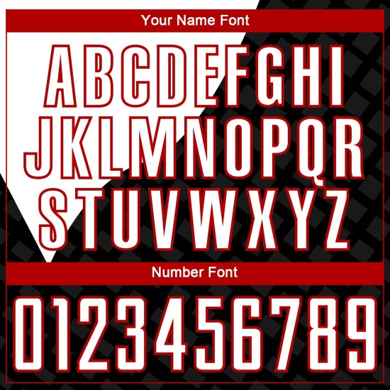 Uniform Jersey Sublimation Custom Curve Lines White-Red Black Soccer Uniform Jersey Sublimation Custom Curve Lines White-Red Black Soccer