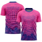 Sublimation Custom Pink Royal Uniform Jersey Soccer