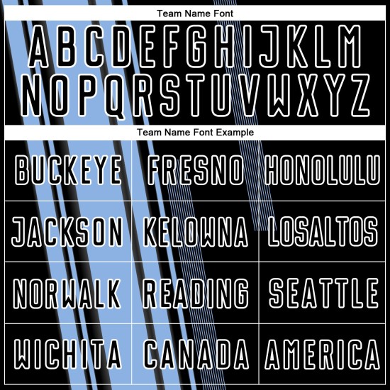 Lines Blue Light Soccer Sublimation Black-White Jersey Custom Uniform Lines Blue Light Soccer Sublimation Black-White Jersey Custom Uniform