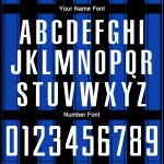 Custom Black Sublimation Uniform Jersey Line White-Thunder Blue Soccer Custom Black Sublimation Uniform Jersey Line White-Thunder Blue Soccer