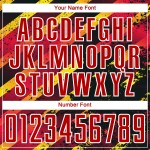 Gold-Black Splash Red Custom Jersey Sublimation Uniform Soccer