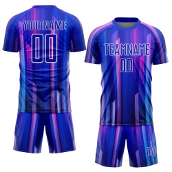 Royal Abstract Jersey Soccer Sublimation Custom Lines Pink-White Uniform Royal Abstract Jersey Soccer Sublimation Custom Lines Pink-White Uniform