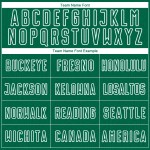 Green Custom Uniform Jersey Sublimation Kelly White Geometric Soccer Shape