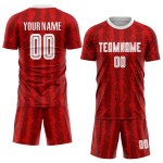 Red Uniform Custom White-Black Jersey Sublimation Soccer Red Uniform Custom White-Black Jersey Sublimation Soccer