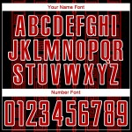 Custom Geometric Black Soccer Shape Red-White Uniform Jersey Sublimation Custom Geometric Black Soccer Shape Red-White Uniform Jersey Sublimation