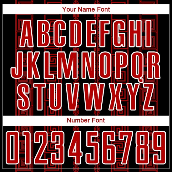 Custom Geometric Black Soccer Shape Red-White Uniform Jersey Sublimation Custom Geometric Black Soccer Shape Red-White Uniform Jersey Sublimation