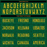 Green Jersey Geometric Gold-Kelly Shapes Sublimation Soccer Green Uniform Custom Green Jersey Geometric Gold-Kelly Shapes Sublimation Soccer Green Uniform Custom