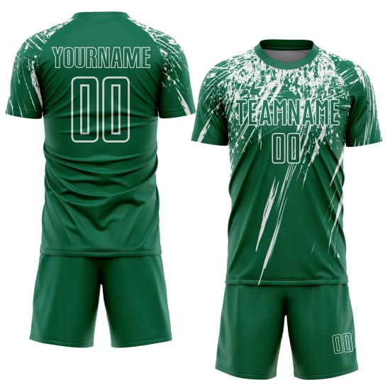 Soccer Custom Jersey Green Uniform White Sublimation Kelly Soccer Custom Jersey Green Uniform White Sublimation Kelly