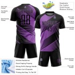 Sublimation Black Uniform Jersey Line Custom Soccer Purple Medium Sublimation Black Uniform Jersey Line Custom Soccer Purple Medium