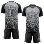 Jersey Gray Black Sublimation Uniform Soccer Custom Jersey Gray Black Sublimation Uniform Soccer Custom