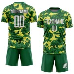 To Service Jersey Custom Green Sublimation Camo Uniform Salute White-Kelly Soccer
