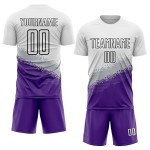 Shape Jersey Uniform White Geometric Gray Gradient Custom Purple-Black Soccer Sublimation Shape Jersey Uniform White Geometric Gray Gradient Custom Purple-Black Soccer Sublimation