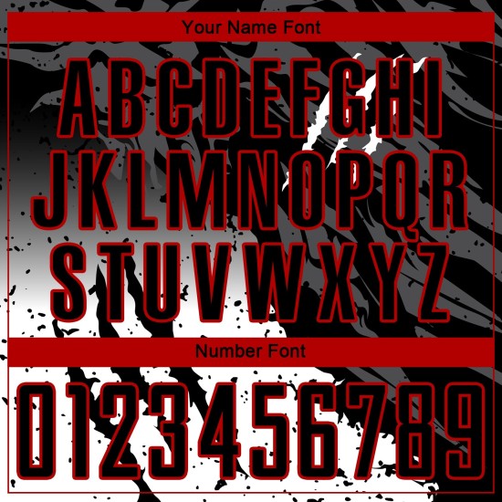 Splash Sublimation Black Uniform Custom White-Red Scratch Soccer Jersey Gradient Splash Sublimation Black Uniform Custom White-Red Scratch Soccer Jersey Gradient